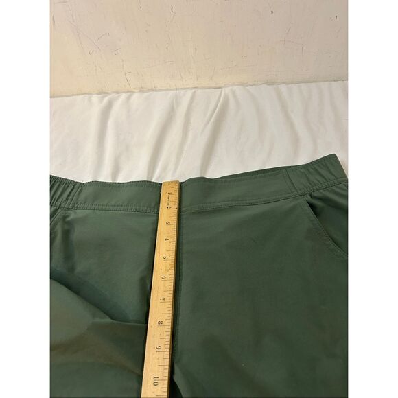 Eddie Bauer Traveler womens large ankle pants green pants packable zipper pocket - Picture 5 of 7